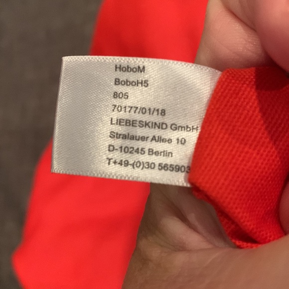 Liebeskind red leather hobo/bucket bag - Picture 7 of 9